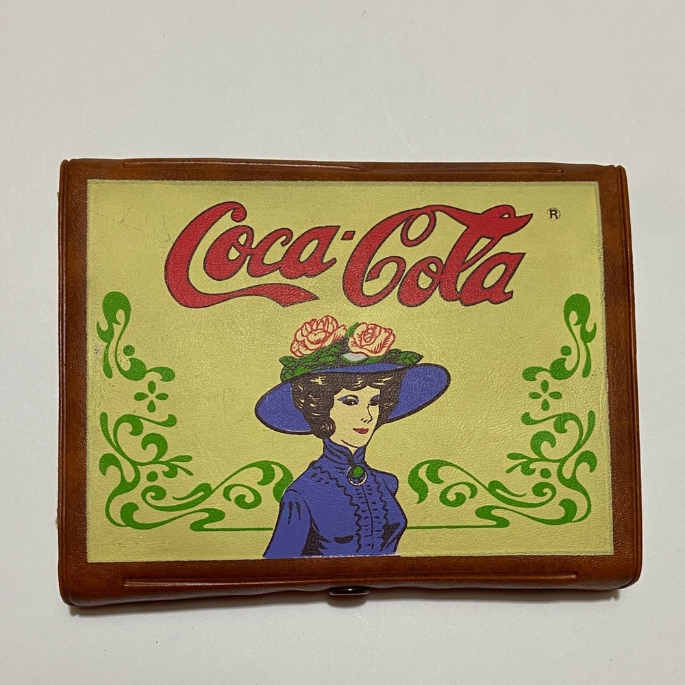 Vintage Coca-Cola Purple Lady Card and Score Sheet Case Hong Kong